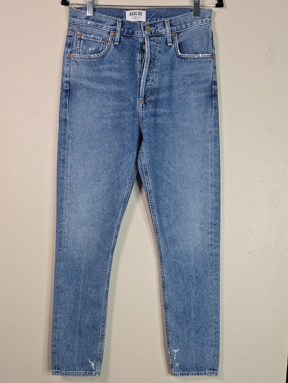 AGOLDE Jaime High Rise  Classic Feel Good  Blue Denim Jeans Size 25.